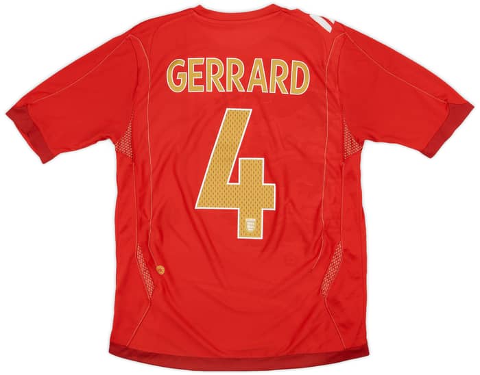 2006-08 England Away Shirt Gerrard #4 - 4/10 - (M)