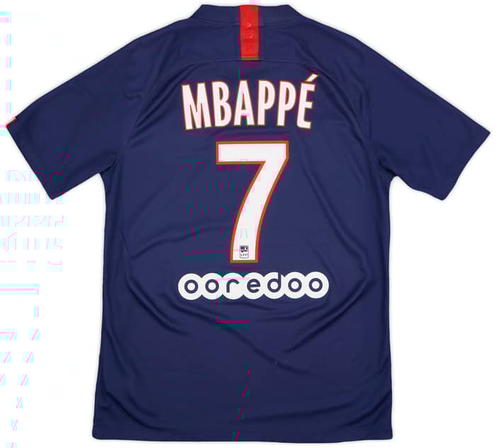 2019-20 Paris Saint-Germain Home Shirt Mbappe #7 - 6/10 - (M)