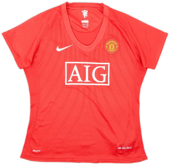 2007-09 Manchester United Home Shirt - 8/10 - (L.Boys)