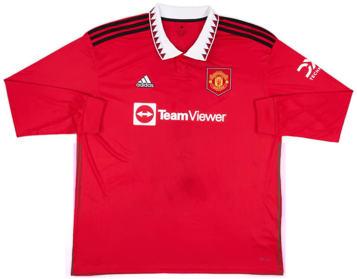2022-23 Manchester United Home L/S Shirt Antony #21 - 7/10 - (XL)