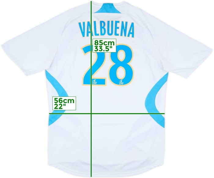 2007-08 Olympique Marseille Home Shirt Valbuena #28 - 6/10 - (XL)