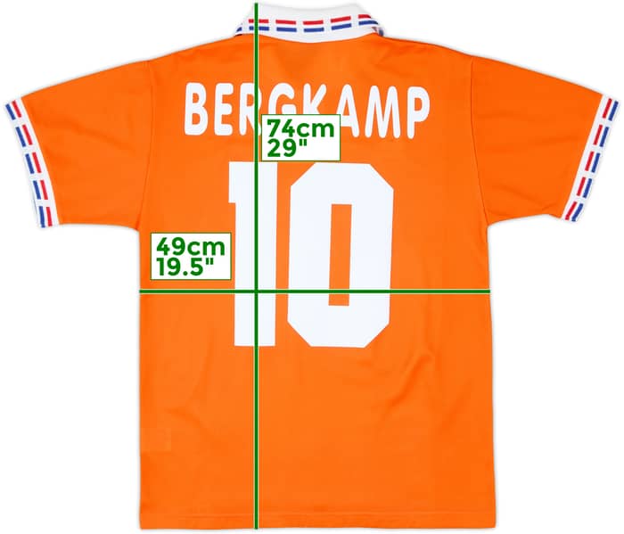 1996 Netherlands Home Shirt Bergkamp #10 - 9/10 - (S)