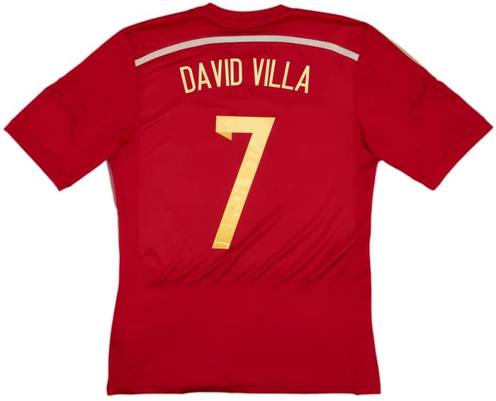 2013-15 Spain Home Shirt David Villa #7 - 7/10 - (M)