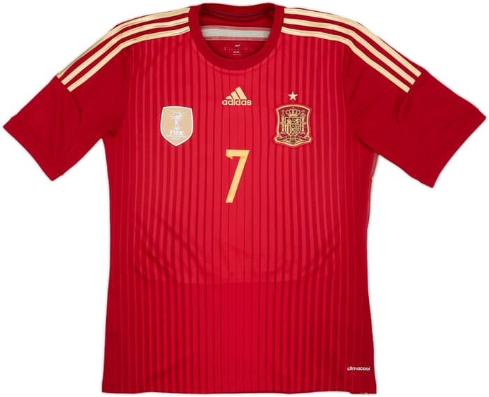 2013-15 Spain Home Shirt David Villa #7 - 7/10 - (M)