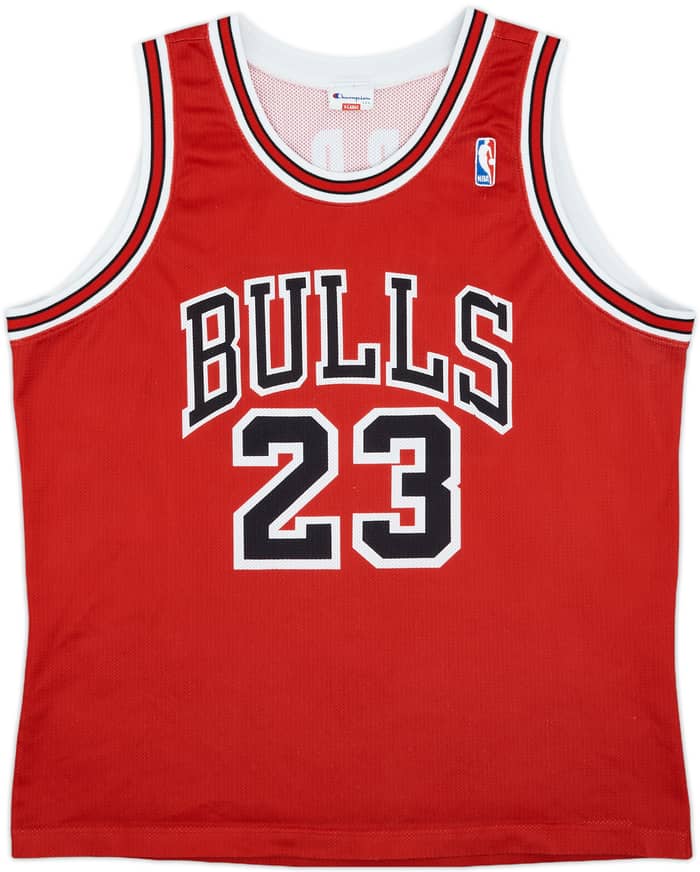 1991-98 Chicago Bulls Jordan #23 Champion Away Jersey - 7/10 - (XL)