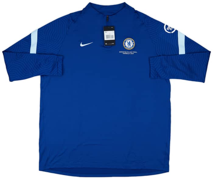 2021 Chelsea Staff Issue FA Cup Final 1/2 Zip Drill Top