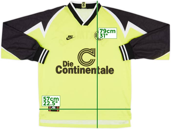 1995-96 Borussia Dortmund Home L/S Shirt - 9/10 - (L)