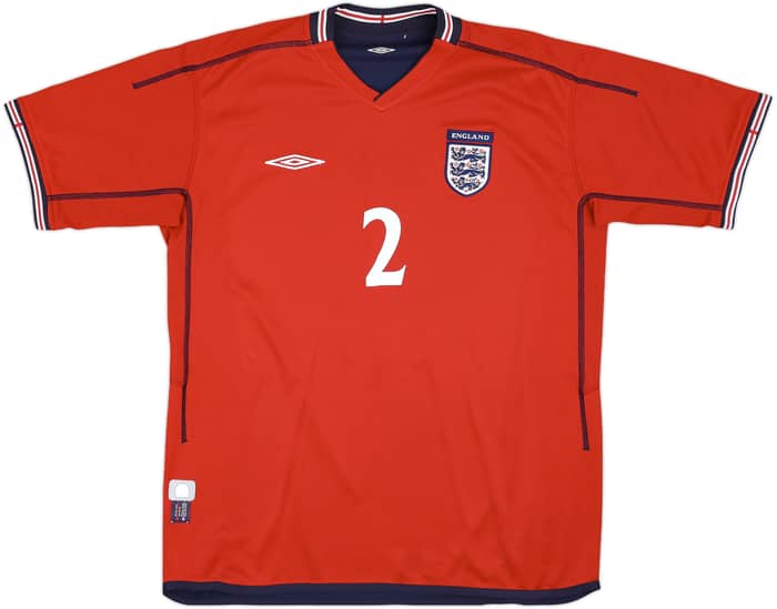 2002-04 England Away Shirt G.Neville #2 - 8/10 - (XL)