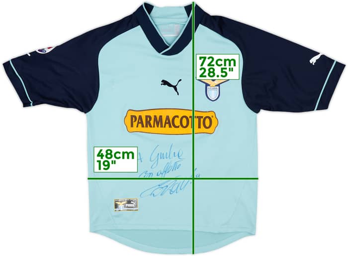 2002-03 Lazio Signed Third Shirt Corradi #9