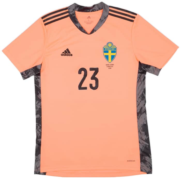 2021 Sweden Match Issue GK Shirt Nordfeldt #23 (v Estonia)