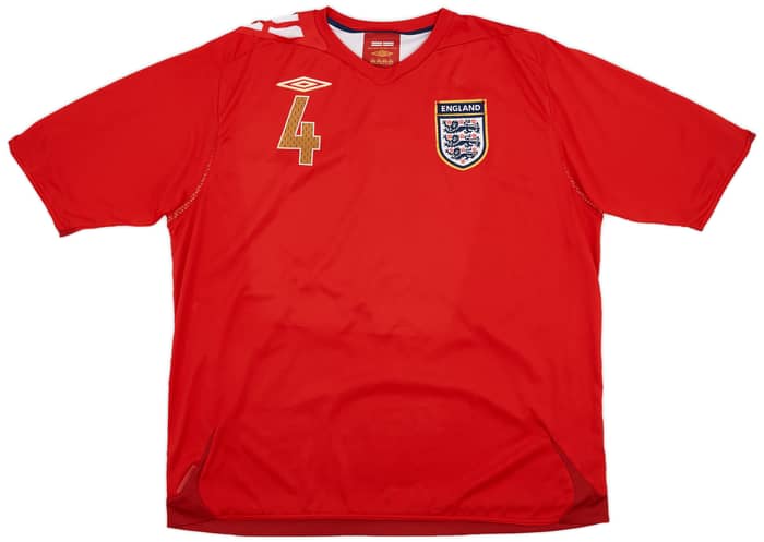 2006-08 England Away Shirt Gerrard #4 - 5/10 - (XXL)