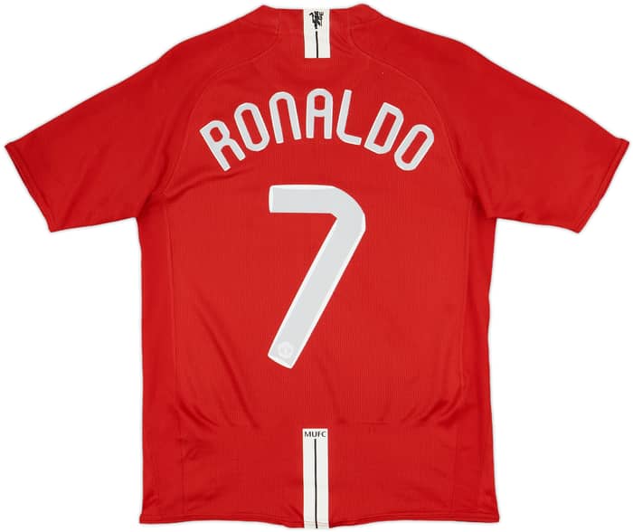 2007-09 Manchester United Home Shirt Ronaldo #7 - 8/10 - (XL.Boys)