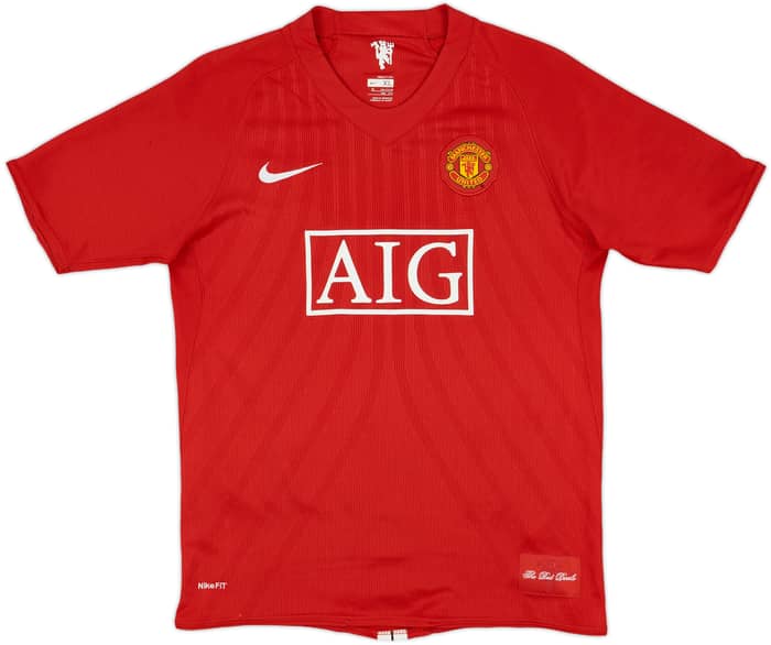 2007-09 Manchester United Home Shirt Ronaldo #7 - 8/10 - (XL.Boys)