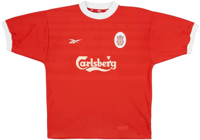 1998-00 Liverpool Home Shirt Gerrard #28 - 6/10 - (L)