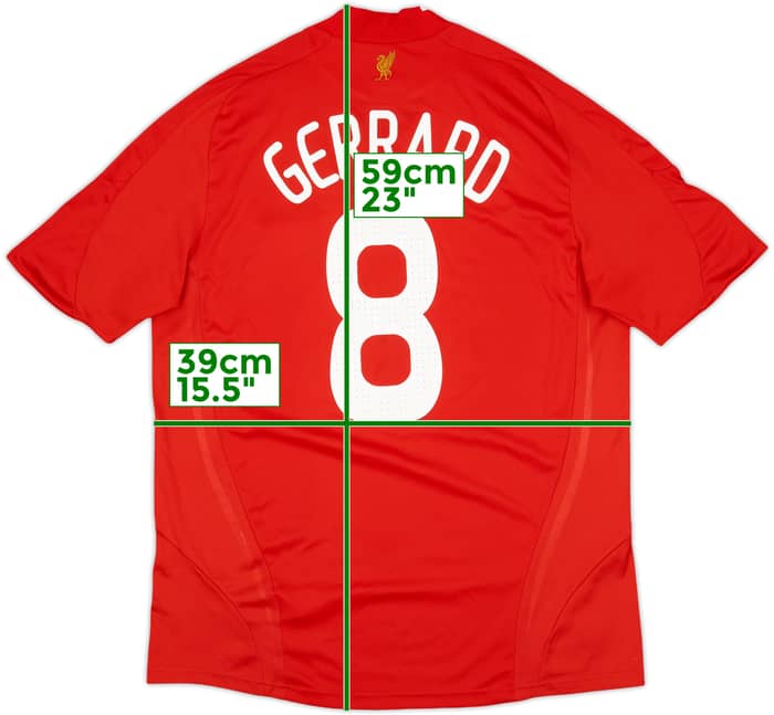 2008-10 Liverpool Home Shirt Gerrard #8 - 4/10 - (L)