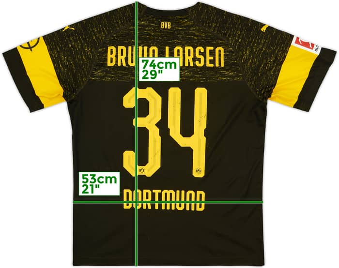 2018-19 Borussia Dortmund Away Shirt Bruun Larsen #34 - 6/10 - (L)