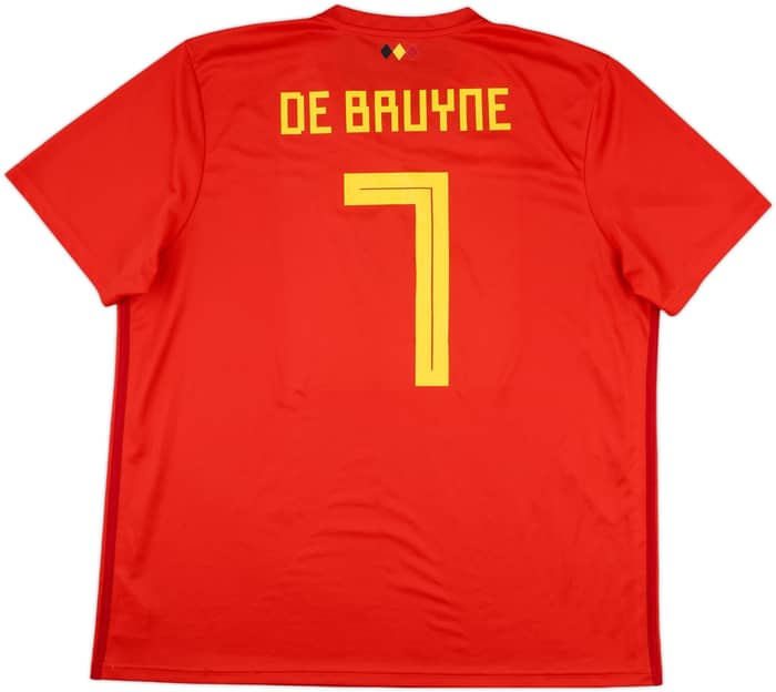 2018-19 Belgium Home Shirt De Bruyne #7 - 9/10 - (XXL)