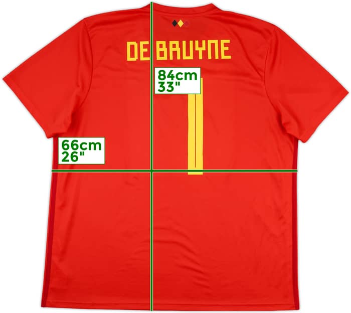 2018-19 Belgium Home Shirt De Bruyne #7 - 9/10 - (XXL)