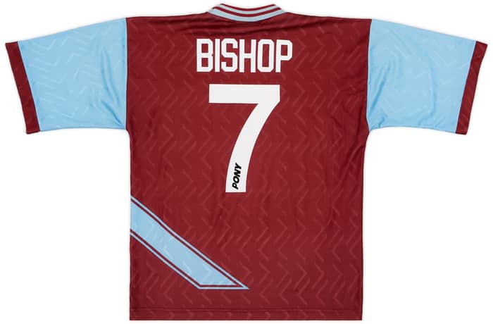 1993-95 West Ham Home Shirt Bishop #7 - 6/10 - (M)