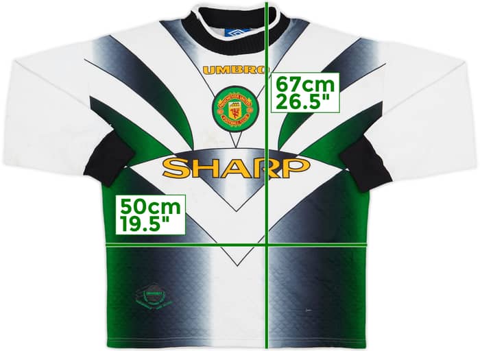 1996-97 Manchester United GK Shirt - 7/10 - (Y)