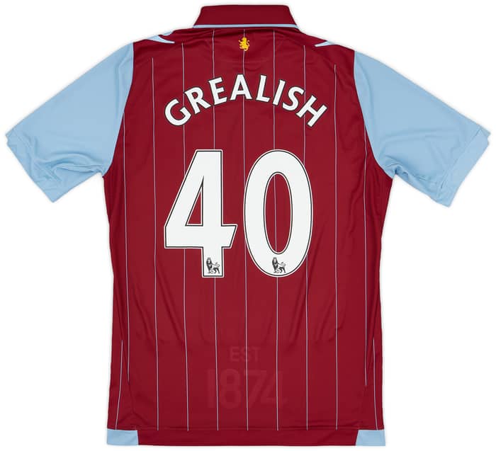 2014-15 Aston Villa Home Shirt Grealish #40 - 5/10 - (L)