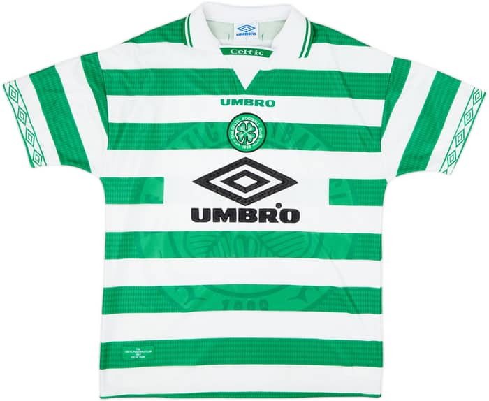 1997-99 Celtic Home Shirt Larsson #7 - 7/10 - (L)