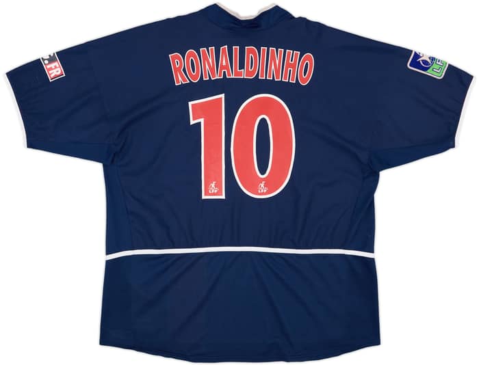 2002-03 Paris Saint-Germain Home Shirt Ronaldinho #10 - 5/10 - (XXL)