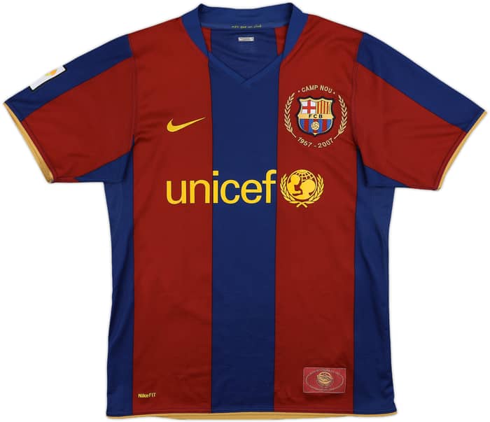 2007-08 Barcelona Home Shirt Ronaldinho #10 - 8/10 - (S)