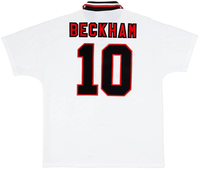 1996-97 Manchester United Away Shirt Beckham #10 - 8/10 - (XL)