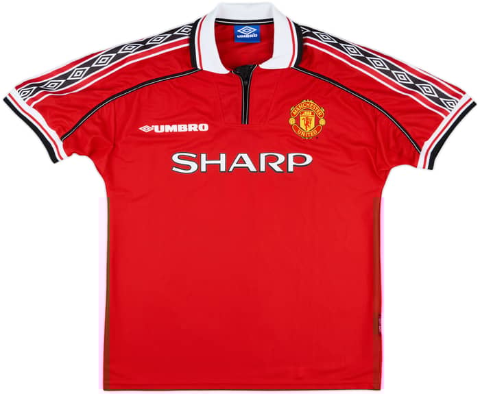 1998-00 Manchester United Home Shirt Keane #16 - 8/10 - (L)
