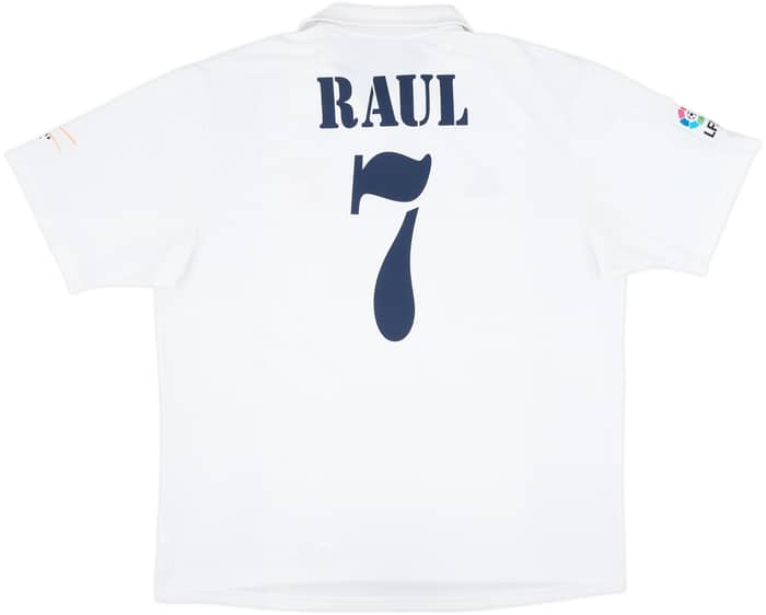 2001 Real Madrid Home Shirt Raul #7 - 8/10 - (XL)