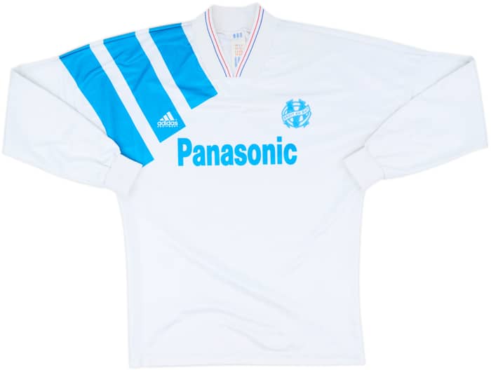 1991-92 Olympique Marseille Home L/S Shirt - 9/10 - (M/L)