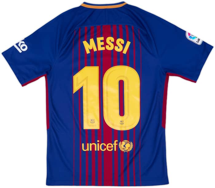 2017-18 Barcelona Home Shirt Messi #10 - 7/10 - (S)