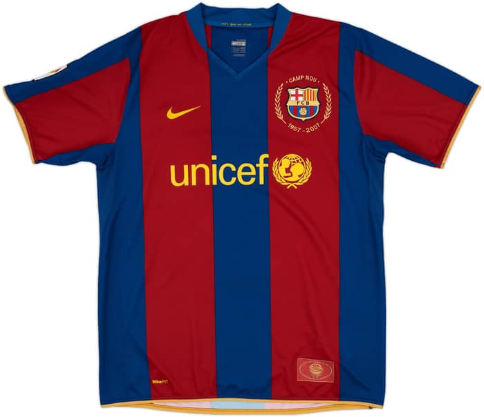2007-08 Barcelona Home Shirt Henry #14 - 10/10 - (L)