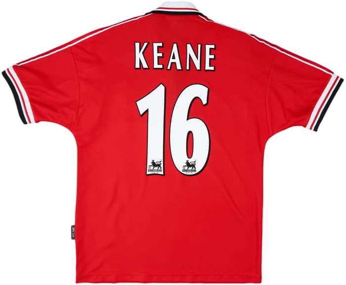 1998-00 Manchester United Home Shirt Keane #16 - 7/10 - (M)