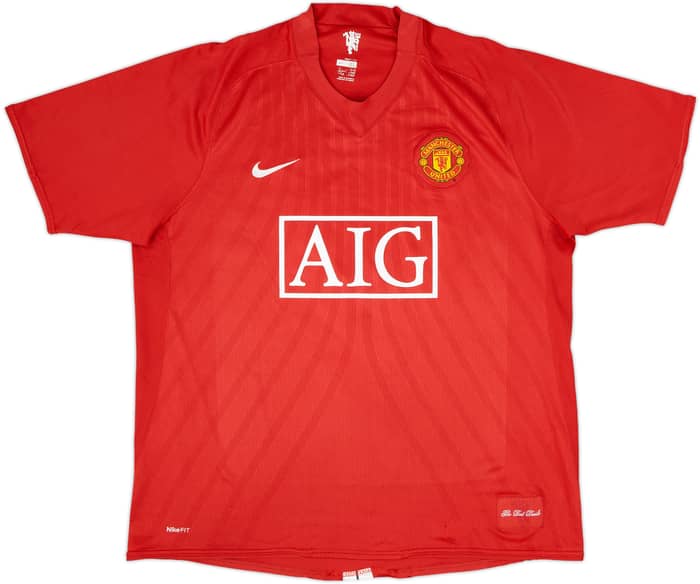 2007-09 Manchester United Home Shirt Hargreaves #4 - 6/10 - (XL)