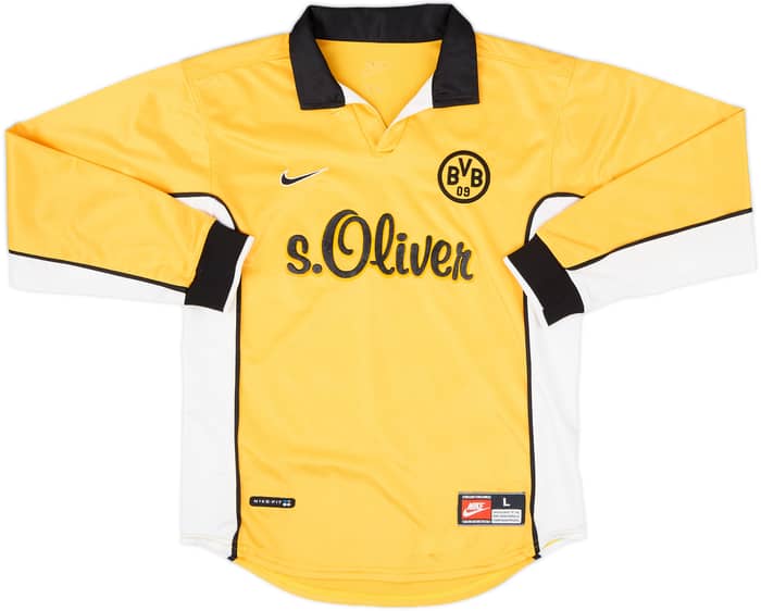 1998-00 Borussia Dortmund Home L/S Shirt - 7/10 - (L.Boys)