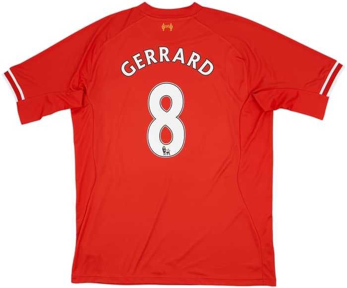 2013-14 Liverpool Home Shirt Gerrard #8 - 9/10 - (3XL)