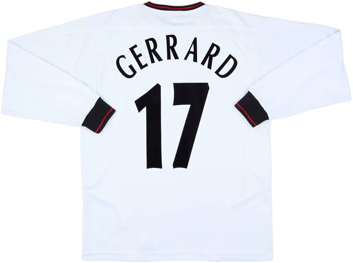 2003-04 Liverpool Away L/S Shirt Gerrard #17 - 8/10 - (S/M)