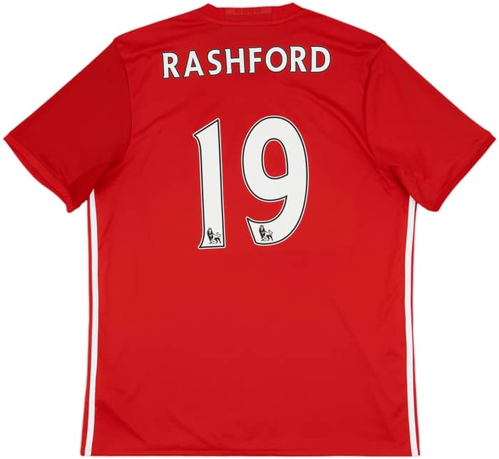 2016-17 Manchester United Home Shirt Rashford #19 - 8/10 - (XL)