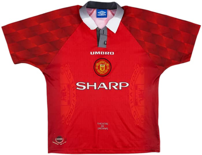 1996-98 Manchester United Home Shirt Cantona #7 - 6/10 - (L)