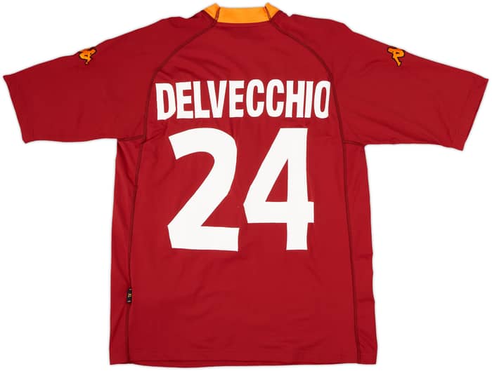 2000-01 Roma Home Shirt Delvecchio #24 - 7/10 - (XL)
