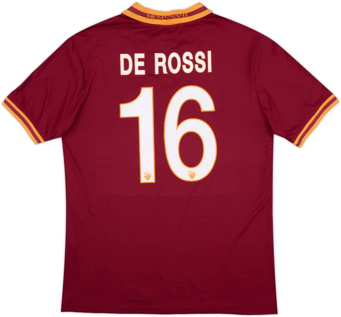 2013-14 Roma Home Shirt De Rossi #16 - 7/10 - (XXL)