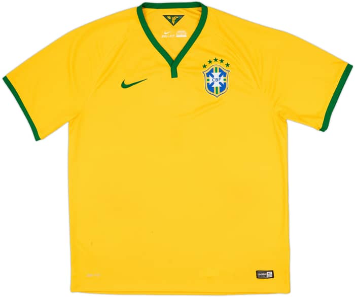2014-15 Brazil Home Shirt #10 - 7/10 - (XL)