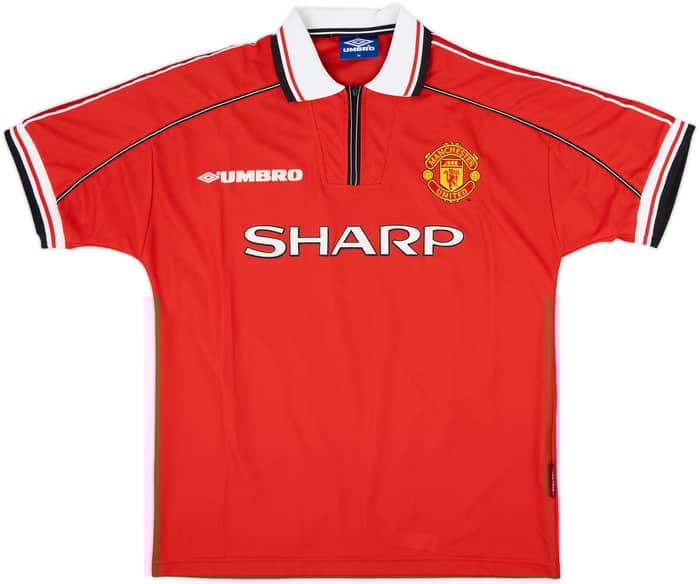 1998-00 Manchester United Home Shirt Beckham #7 - 8/10 - (M)