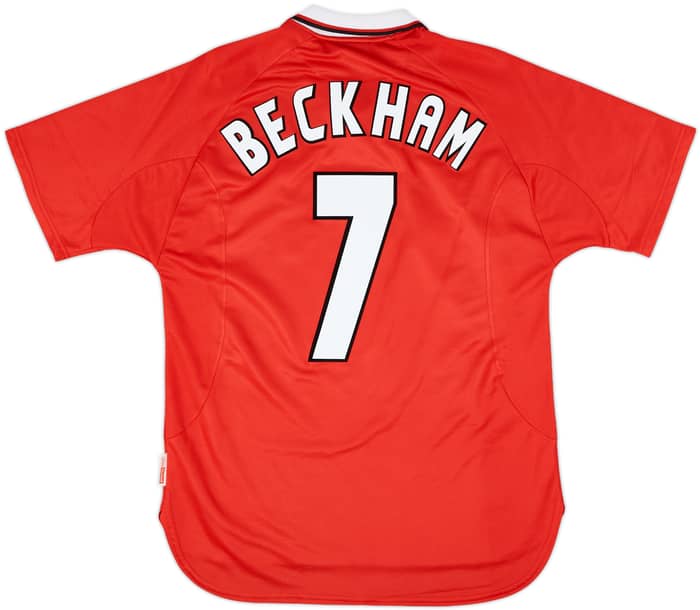 1997-00 Manchester United CL Shirt Beckham #7 - 9/10 - (M)