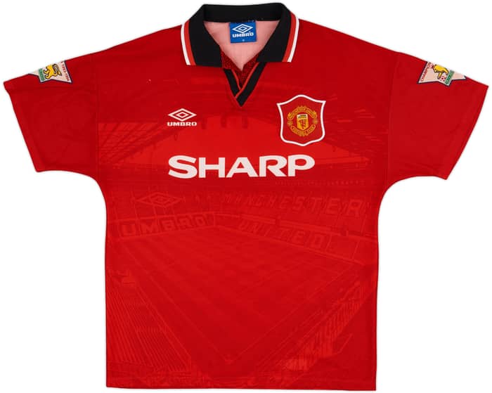 1994-96 Manchester United Home Shirt Cantona #7 - 8/10 - (M)