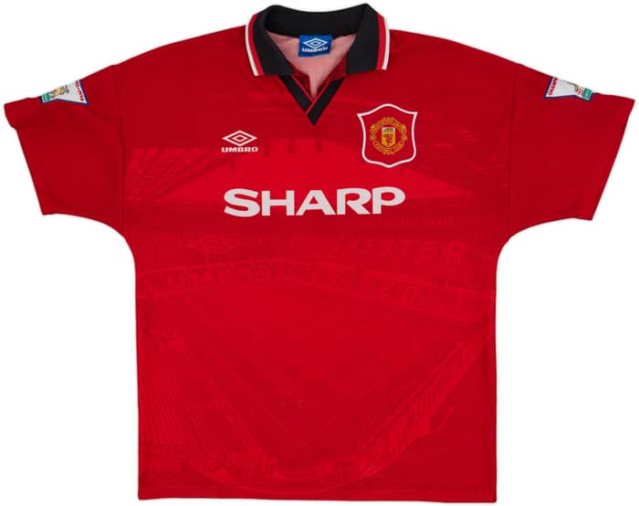 1994-96 Manchester United Home Shirt Cantona #7 - 7/10 - (L)
