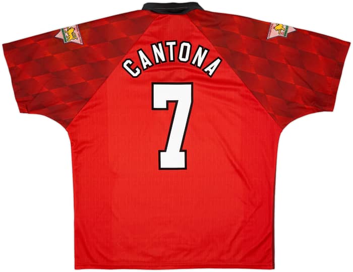1996-98 Manchester United Home Shirt Cantona #7 - 7/10 - (XL)