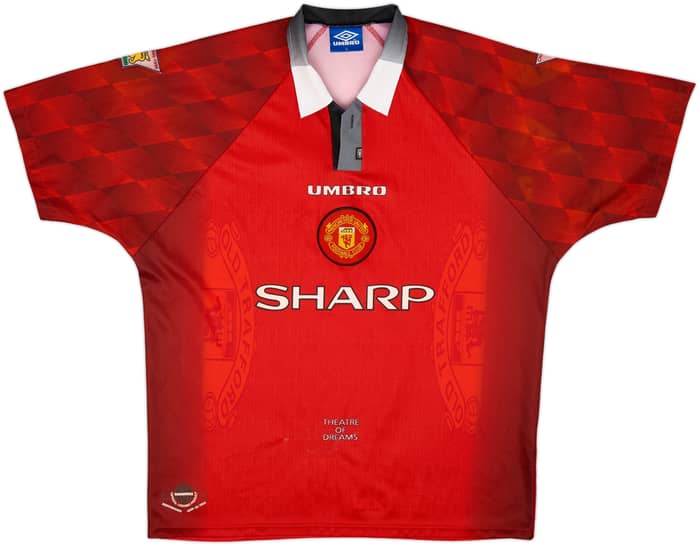 1996-98 Manchester United Home Shirt Cantona #7 - 7/10 - (XL)